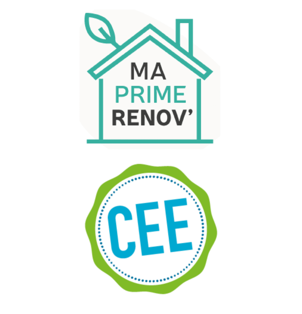 Logos aides MaPrimeRenov' et Certificats d'Economies d'Energie