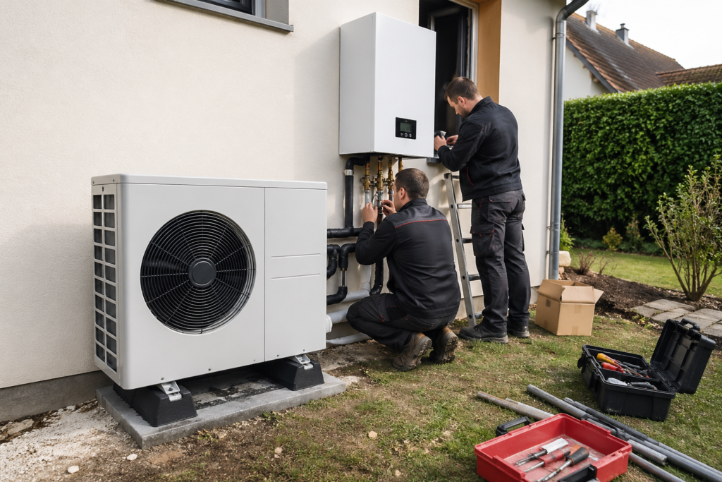 durée installation pompe à chaleur air-eau