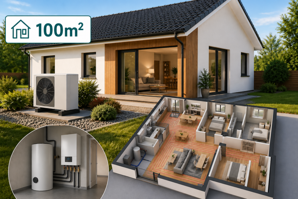 pompe à chaleur maison 100 m2