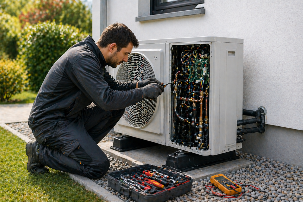 pompe à chaleur air-eau, pannes les plus fréquentes