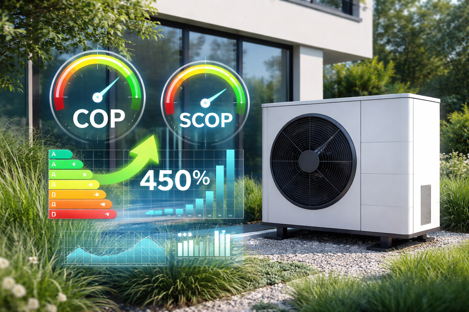 COP, SCOP et rendement d'une PAC air-eau