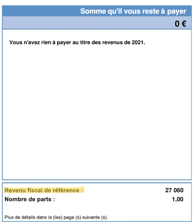 exemple avis d'imposition